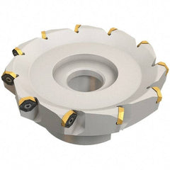 Iscar - 89.4mm Cut Diam, 27mm Arbor Hole, 4.6mm Max Depth of Cut, 50° Indexable Chamfer & Angle Face Mill - 6 Inserts, IQ845 SYHU 07.. Insert, Right Hand Cut, Through Coolant, Series DoveIQMill - USA Tool & Supply