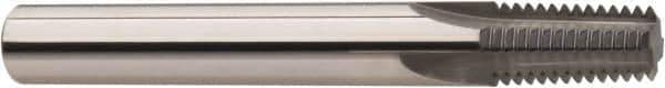 Niagara Cutter - 3/4-14 Thread, 1/2" Shank Diam, AlCrN Coating, Solid Carbide Straight Flute Thread Mill - 4 Flutes, 4" OAL, 3/4" Min Noml Diameter - USA Tool & Supply