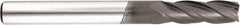 Niagara Cutter - 8mm, 20mm LOC, 8mm Shank Diam, 64mm OAL, 4 Flute, Solid Carbide Square End Mill - Single End, Diamond Finish, Spiral Flute, 30° Helix, Centercutting, Right Hand Cut, Right Hand Flute, Series DIA430M - USA Tool & Supply