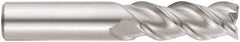 Niagara Cutter - 3/4", 4" LOC, 3/4" Shank Diam, 6-1/2" OAL, 3 Flute, Solid Carbide Square End Mill - Single End, Uncoated, Spiral Flute, 45° Helix, Centercutting, Right Hand Cut, Right Hand Flute, Series A345 - USA Tool & Supply