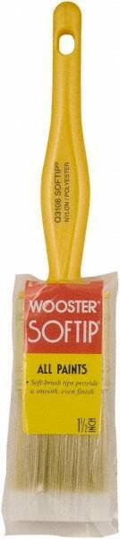 Wooster Brush - 1-1/2" Synthetic General Purpose Paint Brush - 2-3/16" Bristle Length, Plastic Handle - USA Tool & Supply