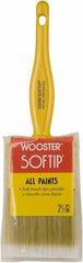 Wooster Brush - 2-1/2" Synthetic General Purpose Paint Brush - 2-7/16" Bristle Length, Plastic Handle - USA Tool & Supply