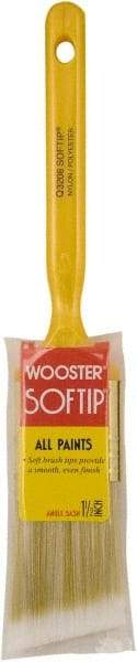 Wooster Brush - 1-1/2" Synthetic Sash Brush - 2-3/16" Bristle Length, Plastic Handle - USA Tool & Supply