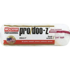 Wooster Brush - 3/4" Nap, 9" Wide Paint General Purpose Roller Cover - Smooth Texture, Fabric - USA Tool & Supply
