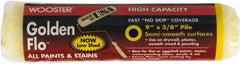 Wooster Brush - 3/8" Nap, 9" Wide Paint General Purpose Roller Cover - Medium Texture, Fabric - USA Tool & Supply