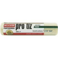 Wooster Brush - 3/16" Nap, 9" Wide Paint General Purpose Roller Cover - Very Smooth Texture - USA Tool & Supply