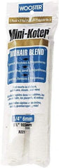 Wooster Brush - 1/4" Nap, 6-1/2" Wide Paint General Purpose Roller Cover - Very Smooth Texture, Fabric - USA Tool & Supply