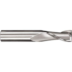 SGS - 16mm, 26mm LOC, 16mm Shank Diam, 92mm OAL, 2 Flute, Solid Carbide Square End Mill - Single End, Uncoated, Spiral Flute, 30° Helix, Centercutting, Right Hand Cut, Right Hand Flute, Series 52M - USA Tool & Supply