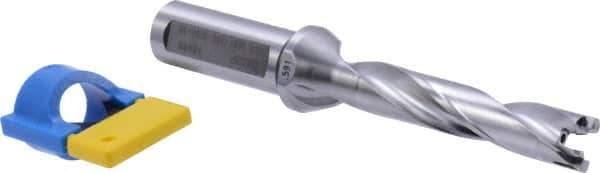 Iscar - 0.591" to 5/8" Diam, 5xD, 2.95" Max Depth, 3/4" Shank Diam, 5.86" OAL, Replaceable-Tip Drill - FCP, ICK, ICK-2M, ICM, ICP, iCP-2M Insert, 55125355 Toolholder, Series SumoCham - USA Tool & Supply