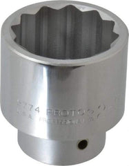 Proto - 2-5/16", 1" Drive, Standard Hand Socket - 12 Points, 3-17/64" OAL, Alloy Steel, Satin Finish - USA Tool & Supply