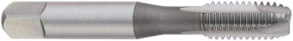 OSG - M6x1.00 Metric Coarse, 3 Flute, Bright Finish, High Speed Steel Spiral Point Tap - Plug Chamfer, Right Hand Thread, 62mm OAL, 24mm Thread Length, 6mm Shank Diam, 2B Class of Fit, Series 122 - Exact Industrial Supply