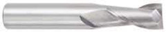 OSG - 5/8", 1-1/4" LOC, 5/8" Shank Diam, 3-1/2" OAL, 2 Flute, Solid Carbide Square End Mill - Single End, TiCN Finish, Spiral Flute, 30° Helix, Centercutting, Right Hand Cut, Right Hand Flute, Series 402 - USA Tool & Supply