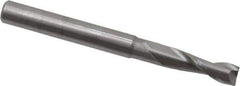 OSG - 4.5mm, 14mm LOC, 5mm Shank Diam, 51mm OAL, 2 Flute, Solid Carbide Square End Mill - Single End, Uncoated, Spiral Flute, 30° Helix, Centercutting, Right Hand Cut, Right Hand Flute, Series 402 - USA Tool & Supply
