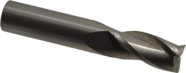 OSG - 5/8", 1-1/4" LOC, 5/8" Shank Diam, 3-1/2" OAL, 3 Flute, Solid Carbide Square End Mill - Single End, Uncoated, Spiral Flute, 30° Helix, Centercutting, Right Hand Cut, Right Hand Flute, Series 403 - USA Tool & Supply