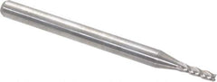 OSG - 1.5mm, 5mm LOC, 3mm Shank Diam, 39mm OAL, 4 Flute, Solid Carbide Square End Mill - Single End, Uncoated, Spiral Flute, 30° Helix, Centercutting, Right Hand Cut, Right Hand Flute, Series 404 - USA Tool & Supply