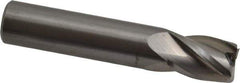 OSG - 12mm, 16mm LOC, 12mm Shank Diam, 64mm OAL, 4 Flute, Solid Carbide Square End Mill - Single End, Uncoated, Spiral Flute, 30° Helix, Centercutting, Right Hand Cut, Right Hand Flute, Series 414 - USA Tool & Supply