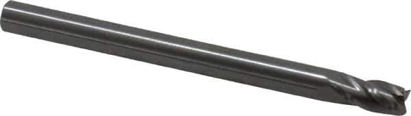 OSG - 4mm, 8mm LOC, 4mm Shank Diam, 51mm OAL, 4 Flute, Solid Carbide Square End Mill - Single End, Uncoated, Spiral Flute, 30° Helix, Centercutting, Right Hand Cut, Right Hand Flute, Series 414 - USA Tool & Supply