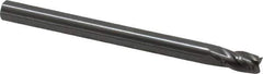 OSG - 4mm, 8mm LOC, 4mm Shank Diam, 51mm OAL, 4 Flute, Solid Carbide Square End Mill - Single End, Uncoated, Spiral Flute, 30° Helix, Centercutting, Right Hand Cut, Right Hand Flute, Series 414 - USA Tool & Supply