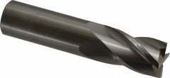 OSG - 22mm, 38mm LOC, 22mm Shank Diam, 102mm OAL, 4 Flute, Solid Carbide Square End Mill - Single End, Uncoated, Spiral Flute, 30° Helix, Centercutting, Right Hand Cut, Right Hand Flute, Series 404 - USA Tool & Supply