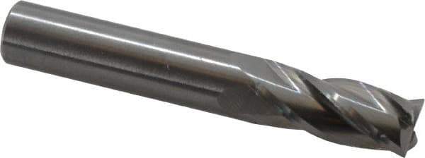 OSG - 11mm, 25mm LOC, 11mm Shank Diam, 70mm OAL, 4 Flute, Solid Carbide Square End Mill - Single End, Uncoated, Spiral Flute, 30° Helix, Centercutting, Right Hand Cut, Right Hand Flute, Series 404 - USA Tool & Supply