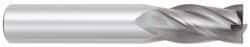 OSG - 25mm, 38mm LOC, 25mm Shank Diam, 102mm OAL, 4 Flute, Solid Carbide Square End Mill - USA Tool & Supply