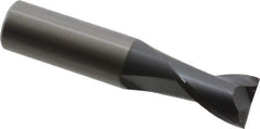 OSG - 1/2", 5/8" LOC, 1/2" Shank Diam, 2-1/2" OAL, 2 Flute, Solid Carbide Square End Mill - Single End, TiAlN Finish, Spiral Flute, 30° Helix, Centercutting, Right Hand Cut, Right Hand Flute, Series 412 - USA Tool & Supply