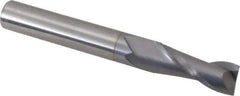 OSG - 5/16", 13/16" LOC, 5/16" Shank Diam, 2-1/2" OAL, 2 Flute, Solid Carbide Square End Mill - Single End, TiCN Finish, Spiral Flute, 30° Helix, Centercutting, Right Hand Cut, Right Hand Flute, Series 402 - USA Tool & Supply