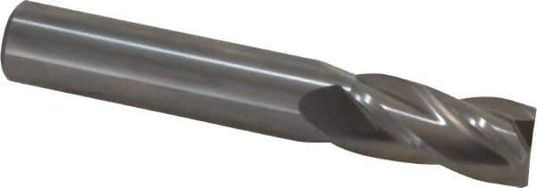 OSG - 12mm, 25mm LOC, 12mm Shank Diam, 76mm OAL, 4 Flute, Solid Carbide Square End Mill - Single End, Uncoated, Spiral Flute, 30° Helix, Centercutting, Right Hand Cut, Right Hand Flute, Series 404 - USA Tool & Supply