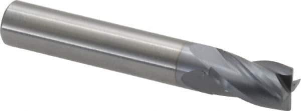 OSG - 5/16", 1/2" LOC, 5/16" Shank Diam, 2" OAL, 4 Flute, Solid Carbide Square End Mill - Single End, TiCN Finish, Spiral Flute, 30° Helix, Centercutting, Right Hand Cut, Right Hand Flute, Series 414 - USA Tool & Supply
