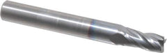 OSG - 7/32", 7/16" LOC, 1/4" Shank Diam, 2" OAL, 4 Flute, Solid Carbide Square End Mill - Single End, TiCN Finish, Spiral Flute, 30° Helix, Centercutting, Right Hand Cut, Right Hand Flute, Series 414 - USA Tool & Supply