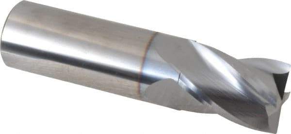 OSG - 3/4", 1" LOC, 3/4" Shank Diam, 3" OAL, 4 Flute, Solid Carbide Square End Mill - Single End, TiCN Finish, Spiral Flute, 30° Helix, Centercutting, Right Hand Cut, Right Hand Flute, Series 414 - USA Tool & Supply
