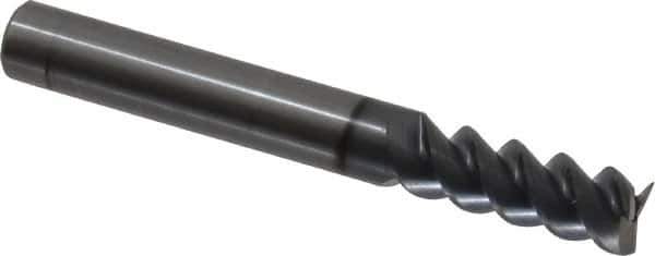 OSG - 5/16", 13/16" LOC, 5/16" Shank Diam, 2-1/2" OAL, 3 Flute, Solid Carbide Square End Mill - Single End, TiCN Finish, Spiral Flute, 60° Helix, Centercutting, Right Hand Cut, Right Hand Flute, Series 460C - USA Tool & Supply