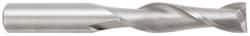 OSG - 1/4", 1-1/8" LOC, 1/4" Shank Diam, 3" OAL, 2 Flute, Solid Carbide Square End Mill - Single End, TiCN Finish, Spiral Flute, 30° Helix, Centercutting, Right Hand Cut, Right Hand Flute, Series 462 - USA Tool & Supply