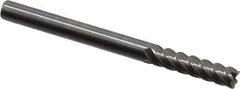 OSG - 1/8", 1/2" LOC, 1/8" Shank Diam, 1-1/2" OAL, 5 Flute, Solid Carbide Square End Mill - Single End, Uncoated, Spiral Flute, 45° Helix, Centercutting, Right Hand Cut, Right Hand Flute, Series 455C - USA Tool & Supply