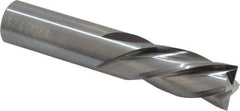 OSG - 3/4", 1-1/2" LOC, 3/4" Shank Diam, 4" OAL, 4 Flute, Solid Carbide Square End Mill - Single End, Uncoated, Spiral Flute, 30° Helix, Centercutting, Right Hand Cut, Left Hand Flute, Series 447 - USA Tool & Supply