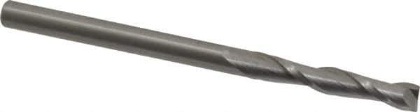 OSG - 5mm, 32mm LOC, 5mm Shank Diam, 76mm OAL, 2 Flute, Solid Carbide Square End Mill - Single End, Uncoated, Spiral Flute, 30° Helix, Centercutting, Right Hand Cut, Right Hand Flute, Series 482 - USA Tool & Supply