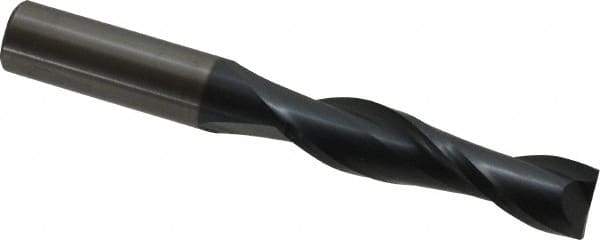 OSG - 1/2", 2" LOC, 1/2" Shank Diam, 4" OAL, 2 Flute, Solid Carbide Square End Mill - Single End, TiAlN Finish, Spiral Flute, 30° Helix, Centercutting, Right Hand Cut, Right Hand Flute, Series 462 - USA Tool & Supply