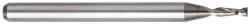 OSG - 1.52mm, 0.188" LOC, 1/8" Shank Diam, 1-1/2" OAL, 2 Flute, Solid Carbide Square End Mill - Single End, Uncoated, Spiral Flute, 30° Helix, Centercutting, Right Hand Cut, Right Hand Flute, Series 492 - USA Tool & Supply