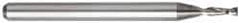 OSG - 1.52mm, 0.188" LOC, 1/8" Shank Diam, 1-1/2" OAL, 2 Flute, Solid Carbide Square End Mill - Single End, Uncoated, Spiral Flute, 30° Helix, Centercutting, Right Hand Cut, Right Hand Flute, Series 492 - USA Tool & Supply