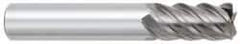 OSG - 3/4", 1-1/2" LOC, 3/4" Shank Diam, 4" OAL, 5 Flute, Solid Carbide Square End Mill - Single End, Uncoated, Spiral Flute, 45° Helix, Centercutting, Right Hand Cut, Right Hand Flute, Series 455C - USA Tool & Supply
