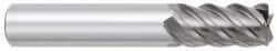 OSG - 7/16", 5/8" LOC, 7/16" Shank Diam, 2-1/2" OAL, 5 Flute, Solid Carbide Square End Mill - Single End, Uncoated, Spiral Flute, 45° Helix, Centercutting, Right Hand Cut, Right Hand Flute, Series 455C - USA Tool & Supply