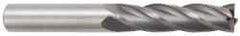 OSG - 5/8", 2-1/4" LOC, 5/8" Shank Diam, 5" OAL, 4 Flute, Solid Carbide Square End Mill - Single End, TiCN Finish, Spiral Flute, 30° Helix, Centercutting, Right Hand Cut, Right Hand Flute, Series 464 - USA Tool & Supply