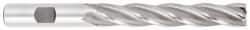 OSG - 1-1/4", 6" LOC, 1-1/4" Shank Diam, 8-1/2" OAL, 6 Flute, Cobalt Square End Mill - Single End, TiCN Finish, Spiral Flute, 30° Helix, Centercutting, Right Hand Cut, Right Hand Flute, Series 558 - USA Tool & Supply