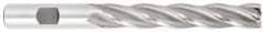 OSG - 1-1/4", 6" LOC, 1-1/4" Shank Diam, 8-1/2" OAL, 6 Flute, Cobalt Square End Mill - Single End, TiCN Finish, Spiral Flute, 30° Helix, Centercutting, Right Hand Cut, Right Hand Flute, Series 558 - USA Tool & Supply