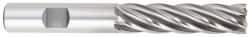 OSG - 1-1/2", 4" LOC, 1-1/4" Shank Diam, 6-1/2" OAL, 6 Flute, Cobalt Square End Mill - Single End, TiCN Finish, Spiral Flute, 30° Helix, Centercutting, Right Hand Cut, Right Hand Flute, Series 546 - USA Tool & Supply