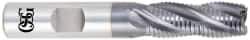 OSG - 1" Diam, Fine Pitch, 1" LOC, 5 Flute Cobalt Corner Chamfer Roughing End Mill - TiCN Finish, 3-1/2" OAL, 1" Shank Diam, Single End, Centercutting, 30° Helix - USA Tool & Supply