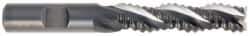 OSG - 1-1/2" Diam, Coarse Pitch, 2" LOC, 3 Flute Cobalt Roughing End Mill - Uncoated, 4-1/2" OAL, 1-1/4" Shank Diam, Single End, Centercutting, 35° Helix - USA Tool & Supply