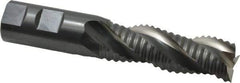 OSG - 1" Diam, Coarse Pitch, 3" LOC, 3 Flute Cobalt Roughing Square End Mill - Uncoated, 5-1/2" OAL, 1" Shank Diam, Single End, Centercutting, 35° Helix - USA Tool & Supply