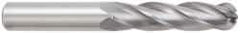 OSG - 5/8" Diam, 2-1/4" LOC, 4 Flute Solid Carbide Ball End Mill - TiAlN Finish, Single End, 5" OAL, 5/8" Shank Diam, Spiral Flute - USA Tool & Supply
