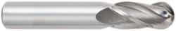 OSG - 1" Diam, 2-1/4" LOC, 4 Flute Solid Carbide Ball End Mill - TiCN Finish, Single End, 5" OAL, 1" Shank Diam, Spiral Flute - USA Tool & Supply